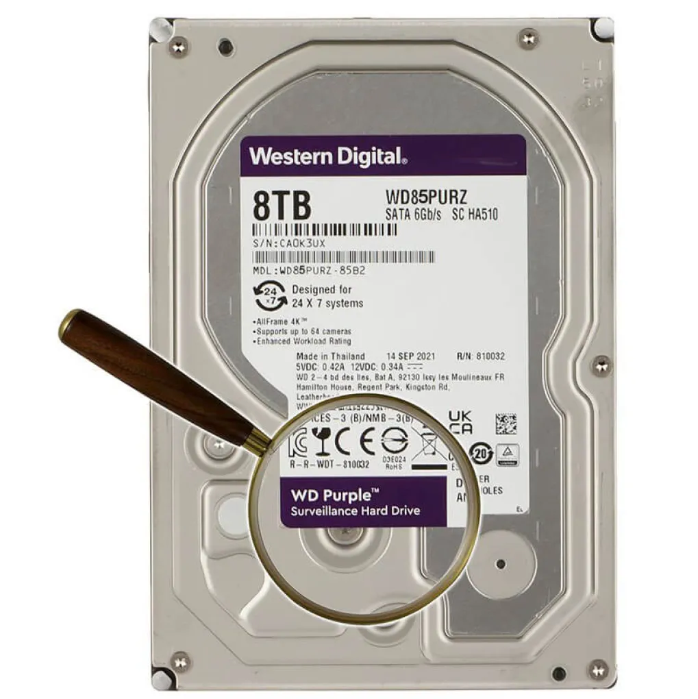 Жорсткий диск 3.5" 8TB 256MB Western Digital Purple (WD85PURZ)- Фото 4